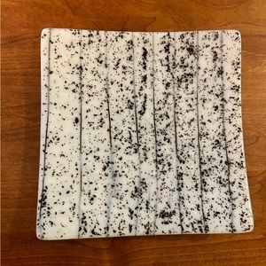 Signed Artisan glass plate 11”